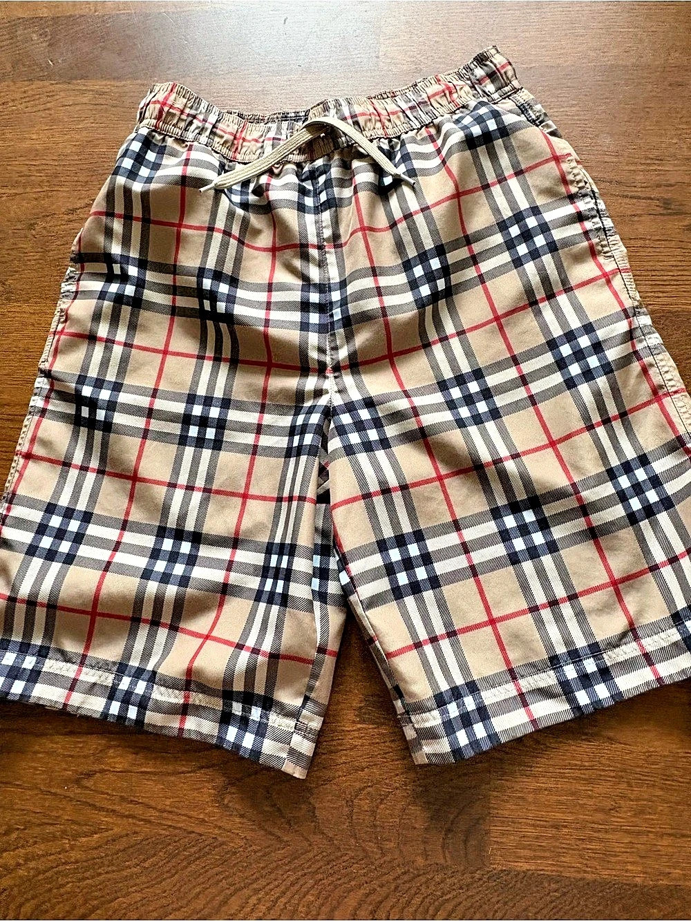 Burberry Vintage Check Swim Shorts Boys 12Y Beige & Black